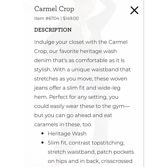 CAbi Carmel Crop #6704 Size 8 EUC - Picture 10 of 11